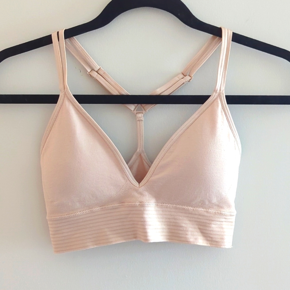 NWOT Jockey T-Back Bralette modal cotton nude small
